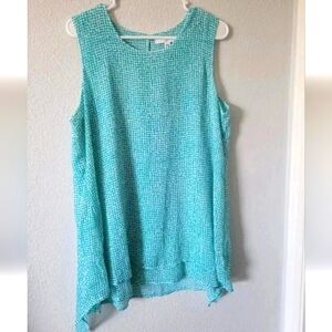 FEVER Women's Turquoise  Chiffon Layered Tunic Size L